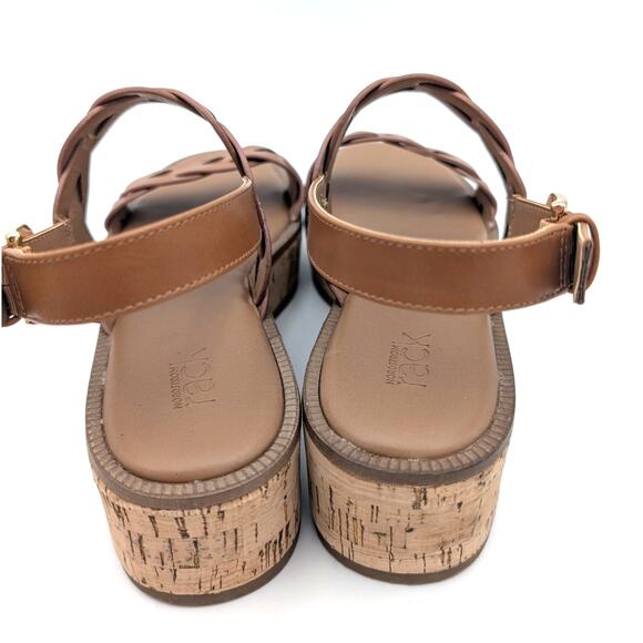 Nordstrom Rack Pennie Platform Sandal Women's Open Toe Brown Size US9M EU40 - Picture 5 of 12